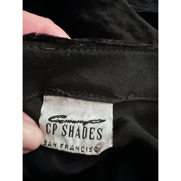 VINTAGE BLACK VELVET CP SHADES TOP BLOUSE L - Picture 5 of 5